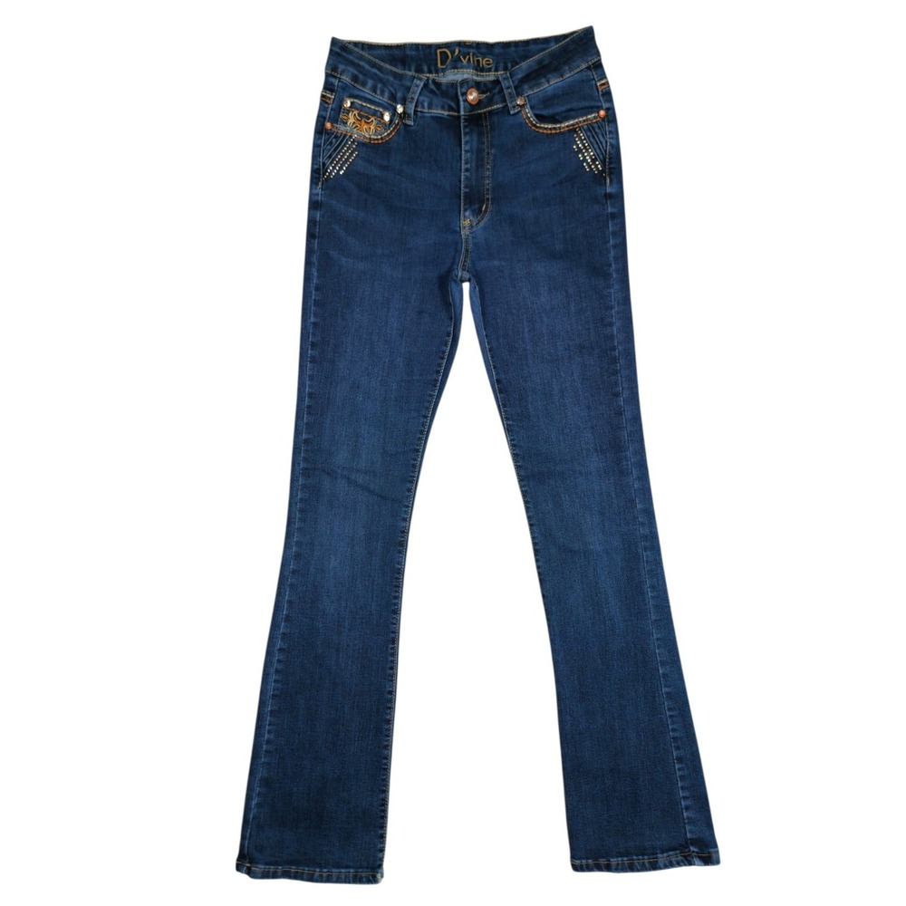 D'vine Distressed Woman's Blue Jeans Size 1/2